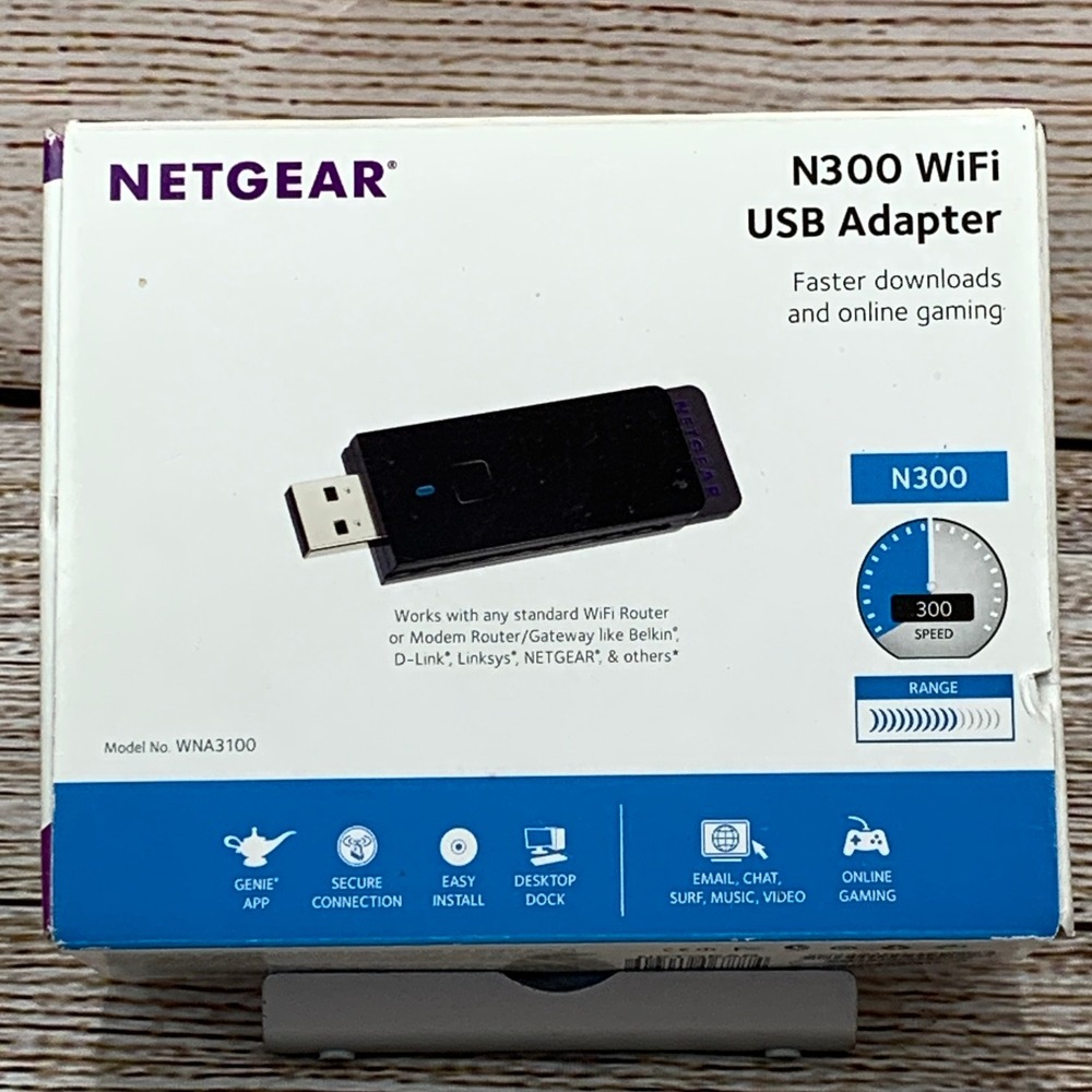 Netgear N300 WiFi USB Adapter WNA3100 Wireless Network‎ Dongle